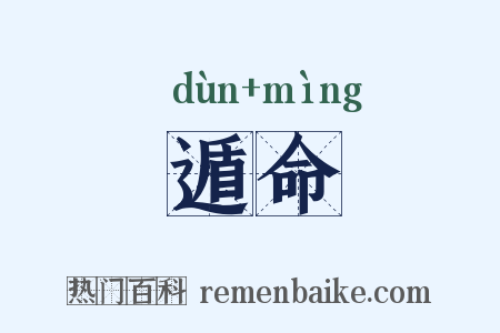 遁命是什么意思的图片